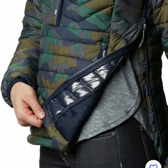 NWT Womens Columbia Powder Lite Insulated Anorak Camo Thermal Jacket - Picture 3 of 10